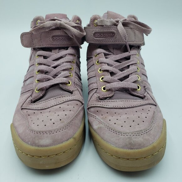 Adidas Forum Mid Adventure Pack Sneakers 10 Womens Hi Tops Pink - Picture 3 of 11